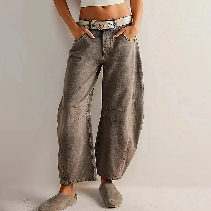 Jeans à coupe régulière bohème confortable 
