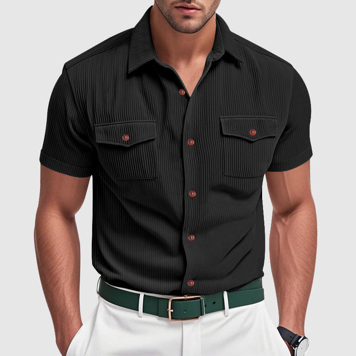 Chemise élégante en velours côtelé pour homme 