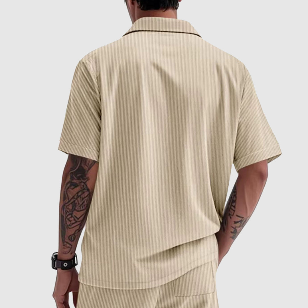 Chemise élégante en velours côtelé pour homme 