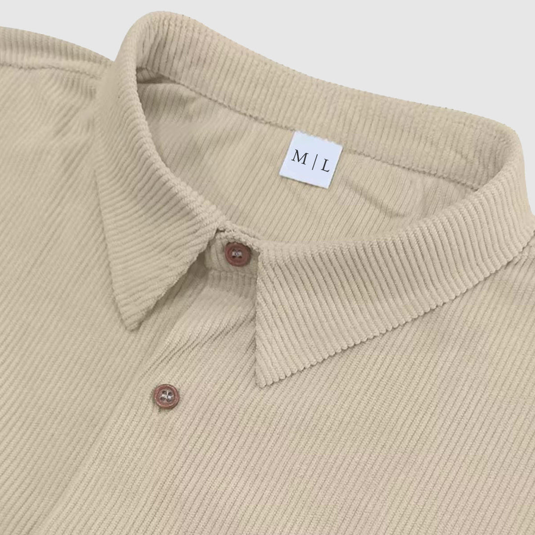 Chemise élégante en velours côtelé pour homme 