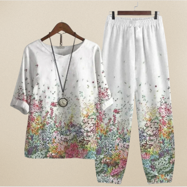 Lilou - Ensemble de chemise et pantalon confortable et chic 