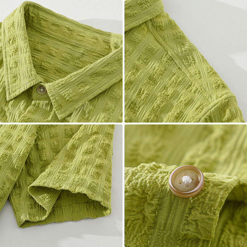 Chemise Texturée Décontractée 