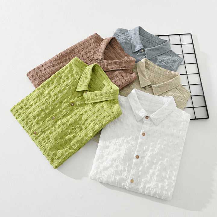 Chemise Texturée Décontractée 