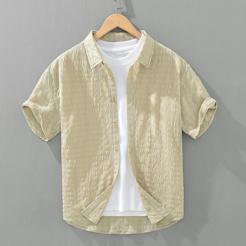Chemise Texturée Décontractée 