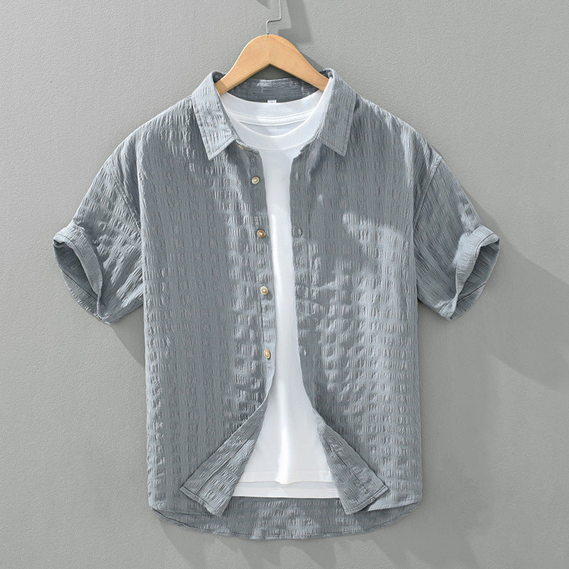 Chemise Texturée Décontractée 