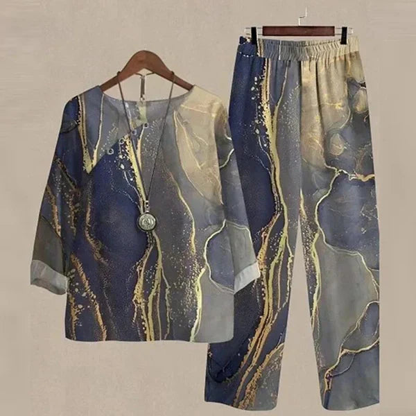 Lilou - Ensemble de chemise et pantalon confortable et chic 