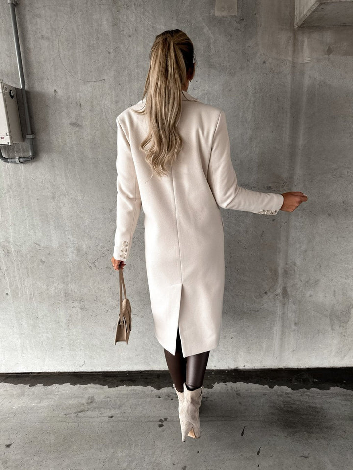 Francesca™ | Elegant Long Wool Coat for Women