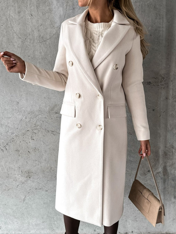 Francesca™ | Elegant Long Wool Coat for Women