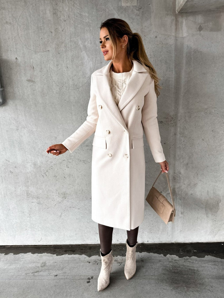 Francesca™ | Elegant Long Wool Coat for Women
