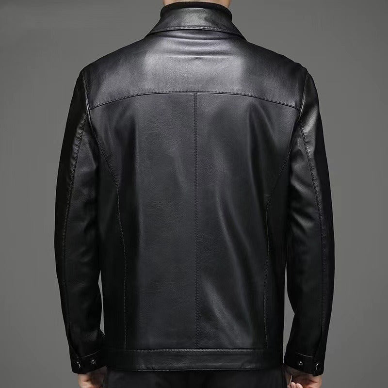 Veste en cuir décontractée 