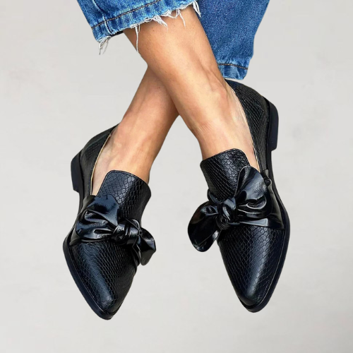 Carine | Mocassins élégants avec effet imprimé peau de serpent 