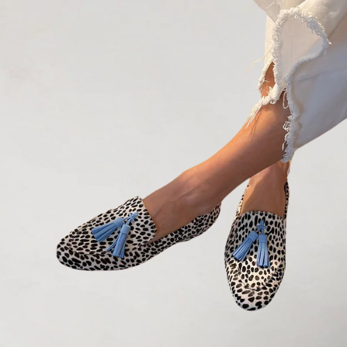 Christel | Mocassins décontractés à pois et finition effilochée 