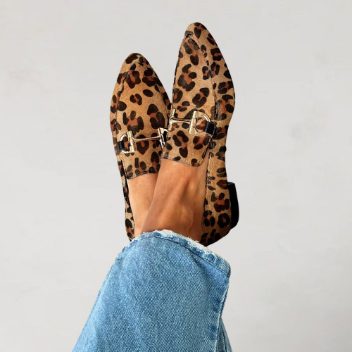 Bianca | Mocassins imprimés avec boucle métallique 