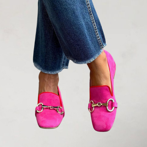 Accueillir | Mocassins à enfiler à bout carré avec boucle en métal 
