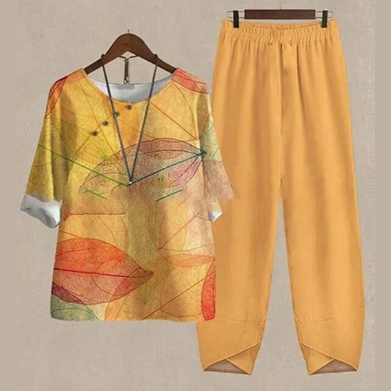 Lilou - Ensemble de chemise et pantalon confortable et chic 