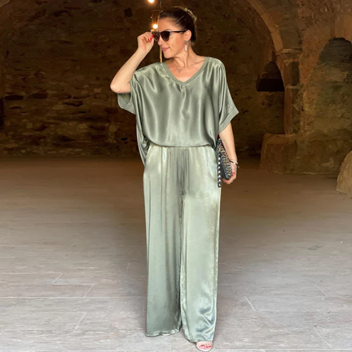 Pauline - Ensemble en satin brillant 