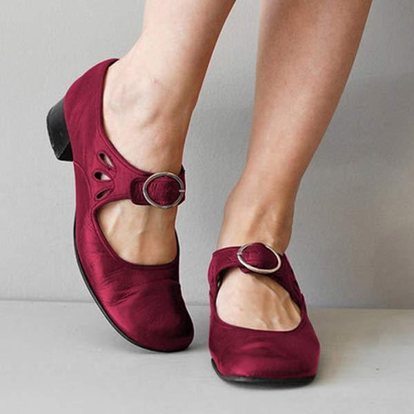 Sandales à talons en cuir classique 