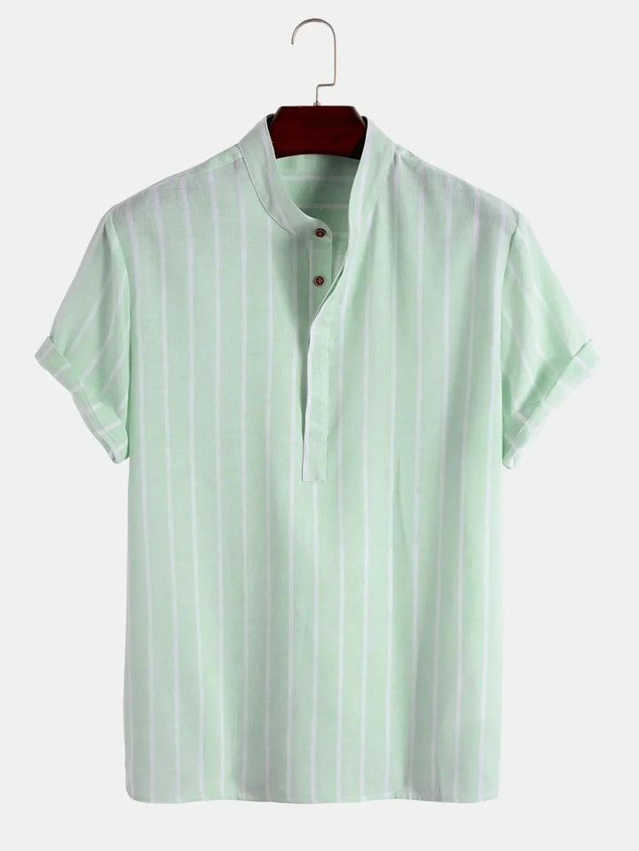 Chemise rayée élégante à manches courtes 