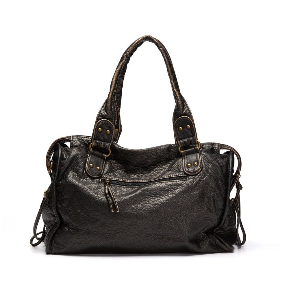 Rafael™ | Stylish Vintage Black Leather Handbag