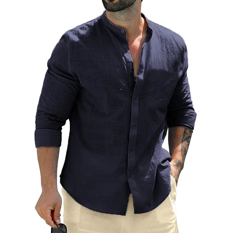 Chemise en lin pour homme 