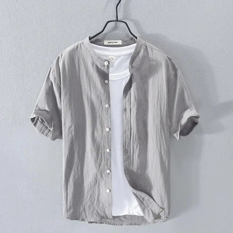 Chemise d'été en coton et lin 