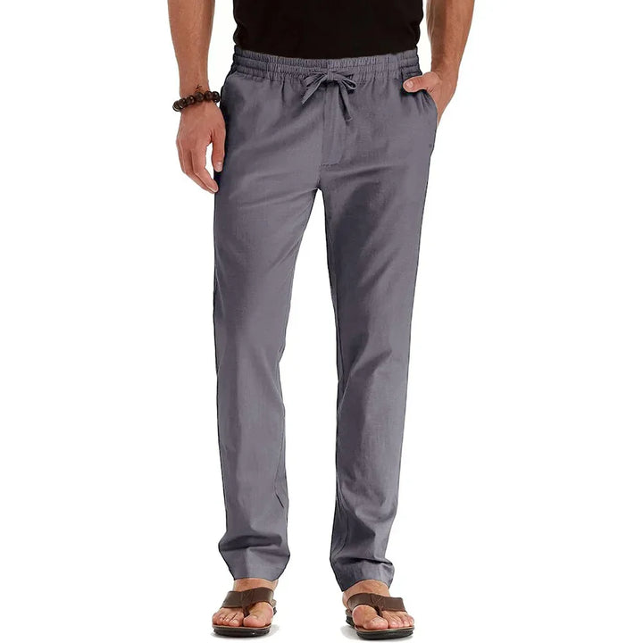 Pantalon en lin et coton 