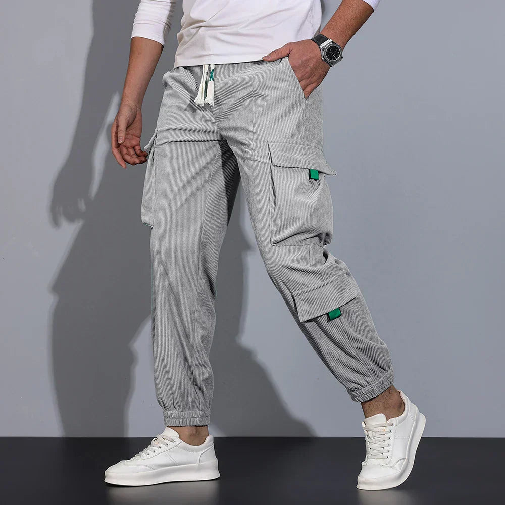 Pantalon cargo en velours côtelé 