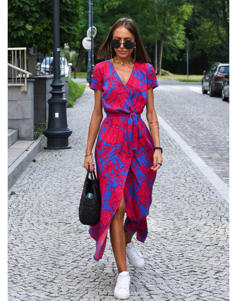 Nadine™ | Graceful Floral Wrap Dress