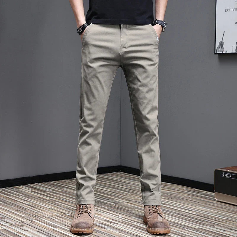 Pantalon en coton décontracté 