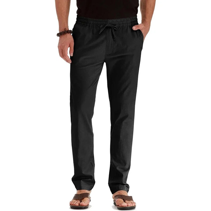 Pantalon en lin et coton 