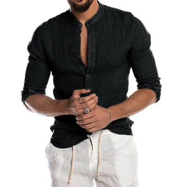 Chemise en coton et lin 