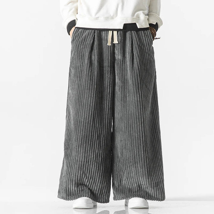 Pantalon en velours côtelé rétro surdimensionné 