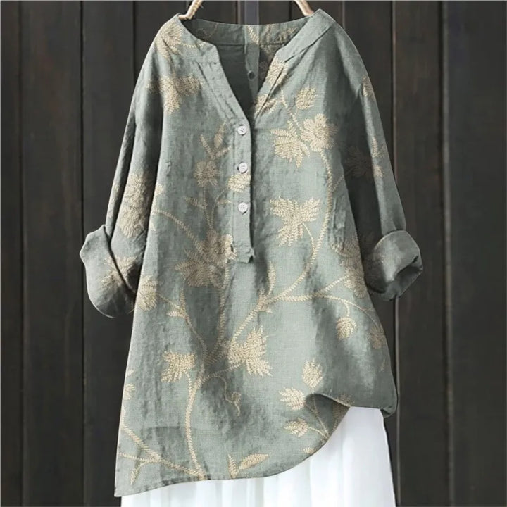 Daniela - Blouse Élégante à Motifs Floraux 