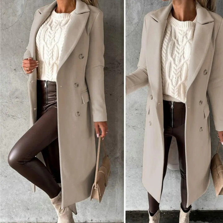 Dante™ | Elegant Double-Breasted Long Coat