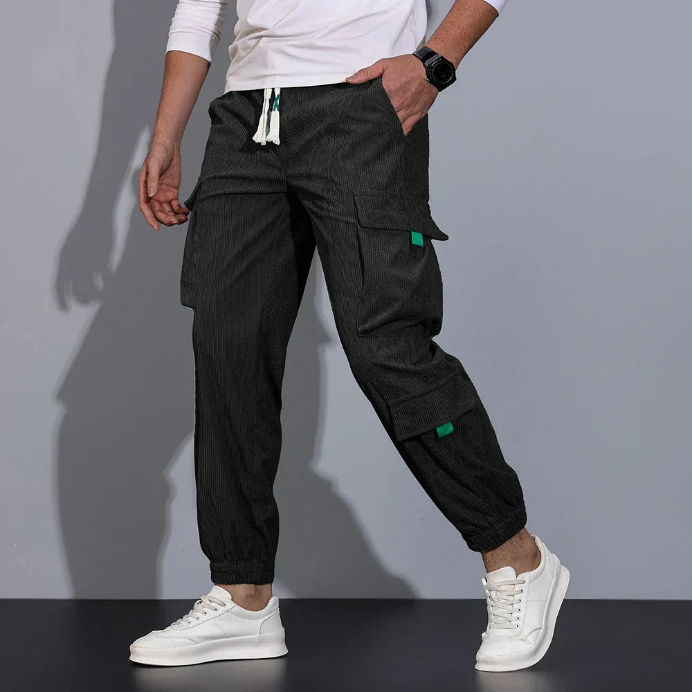 Pantalon cargo en velours côtelé 