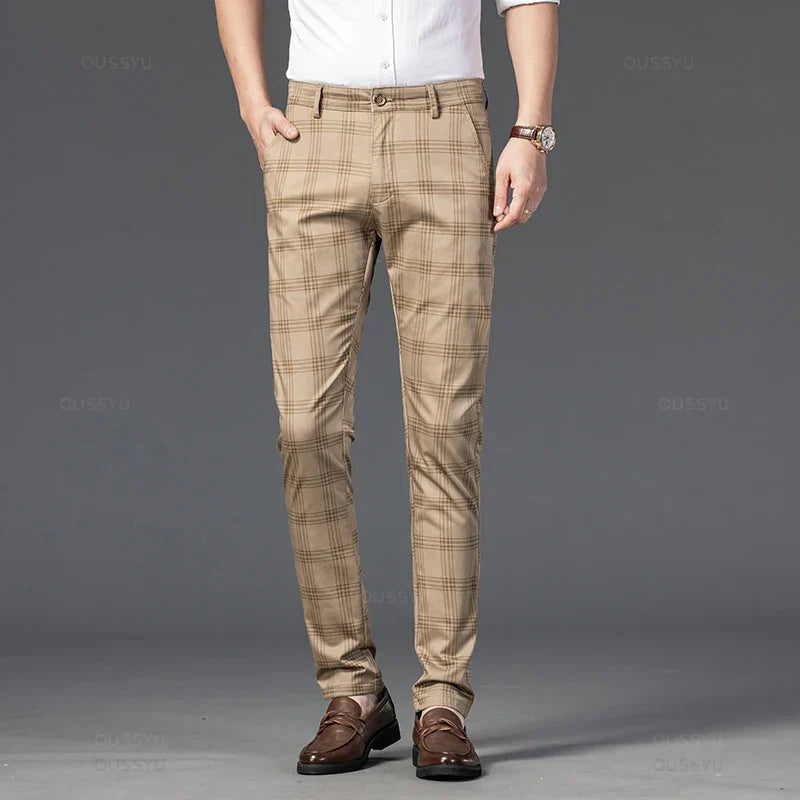 Pantalon à carreaux élégant 