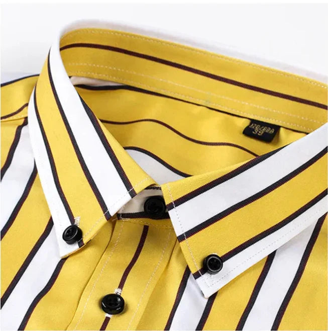 Givalli - Chemise décontractée rayée pour homme 