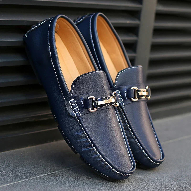 Mocassins en cuir véritable 
