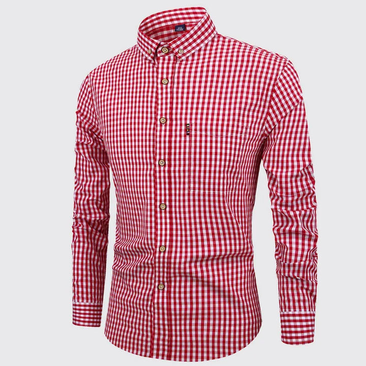 Chemise en coton à carreaux élégante 
