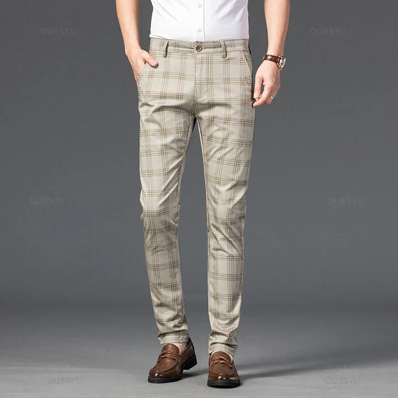 Pantalon à carreaux élégant 