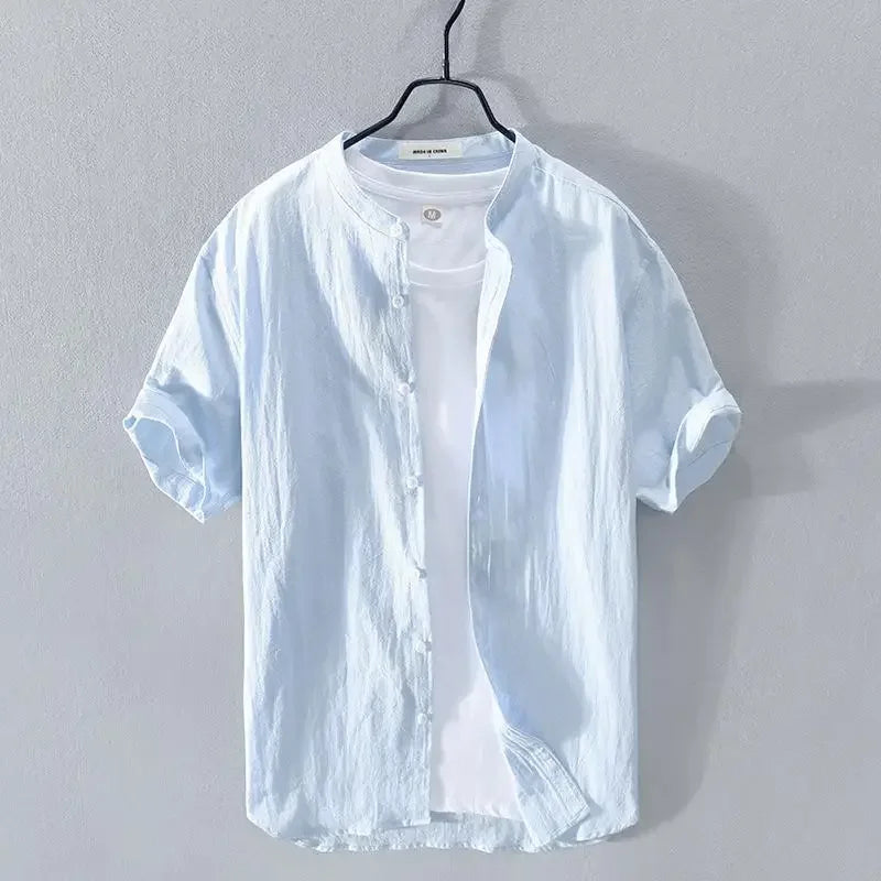 Chemise d'été en coton et lin 