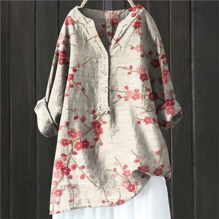 Daniela - Blouse Élégante à Motifs Floraux 