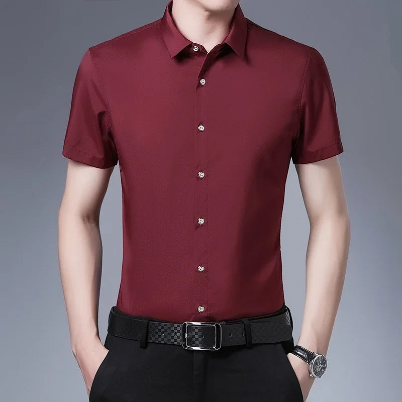 Chemise à manches courtes décontractée pour les affaires 