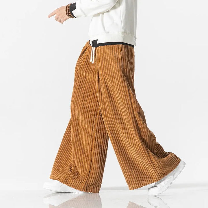Pantalon en velours côtelé rétro surdimensionné 