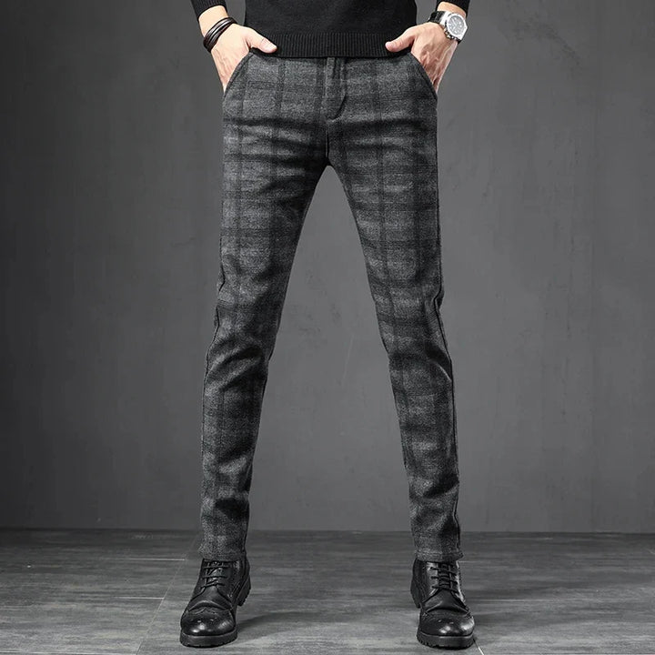 Pantalon décontracté à carreaux 