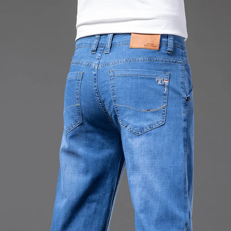 Jean en denim droit décontracté 