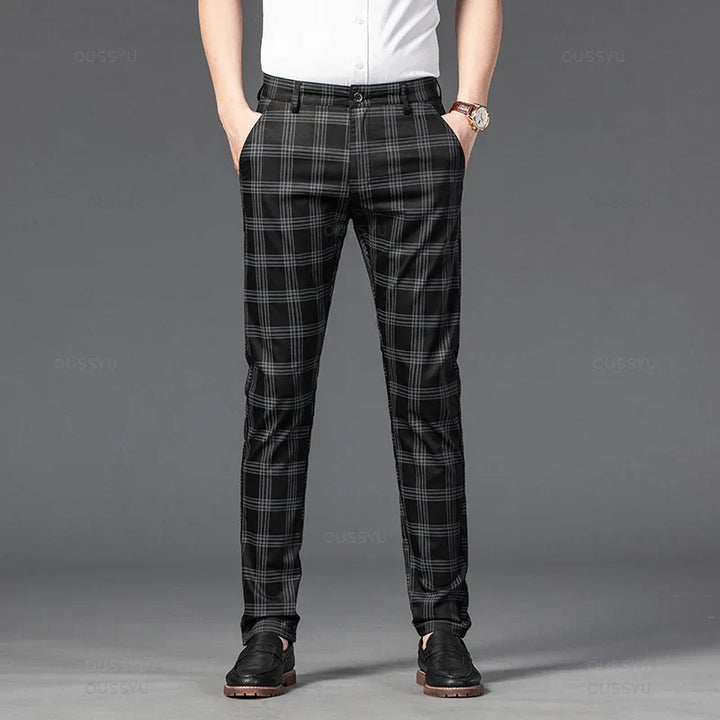 Pantalon à carreaux élégant 
