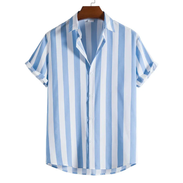 Chemise d'été à manches courtes rayée 