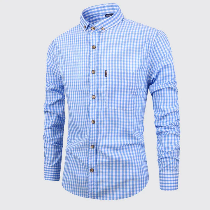Chemise en coton à carreaux élégante 