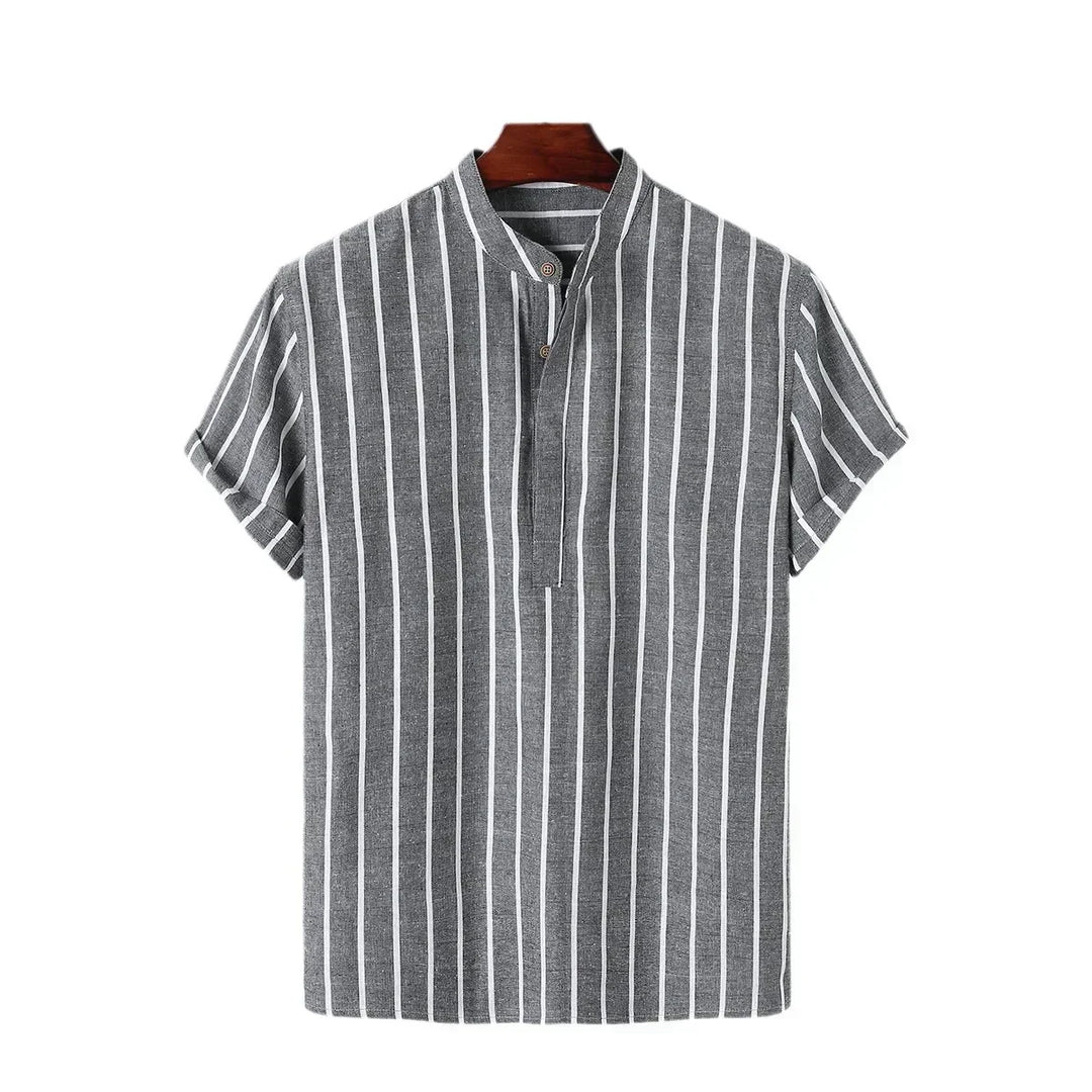 Chemise rayée élégante à manches courtes 